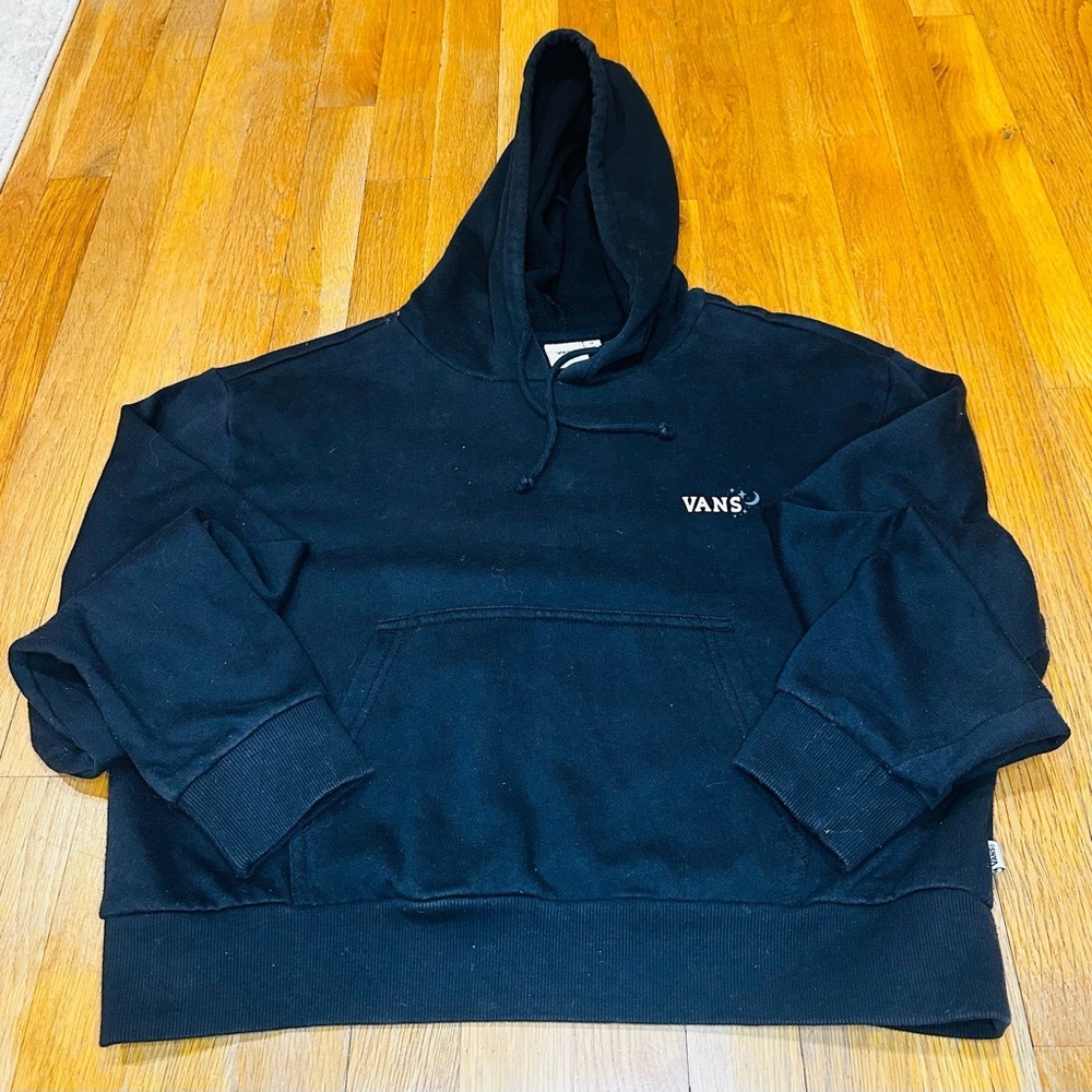 Vans Floral Graphic Black Hoodie – Size Medium